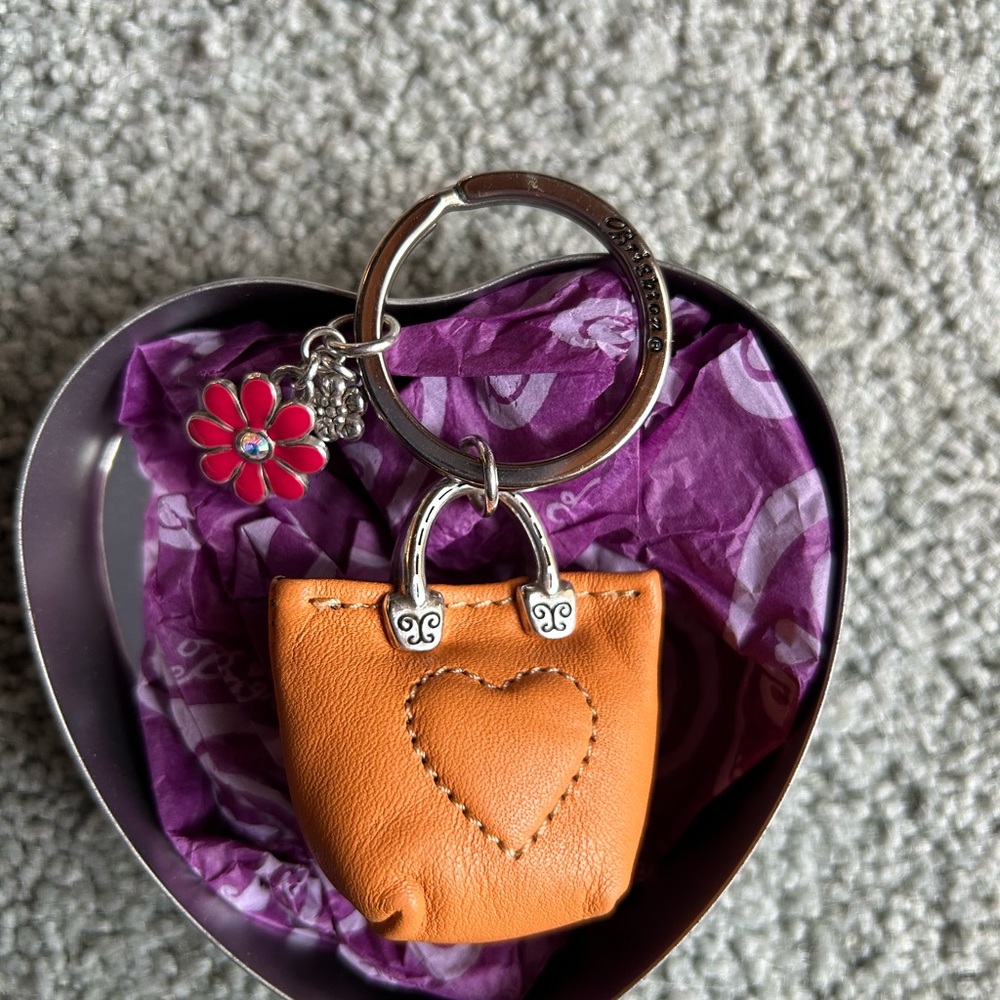 Brighton Purse Keychain with Flower Charm